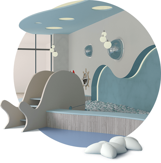 Nowoczesne projektowanie sal zabaw dla hoteli - wizualizacja